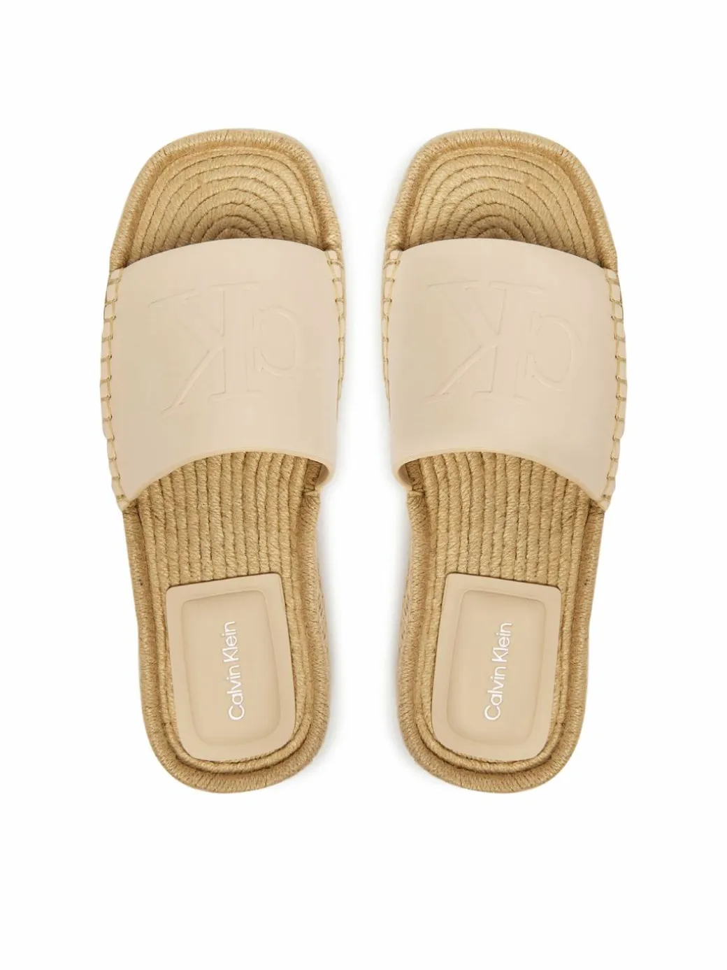 Espadrillas Flatf Espa Mule Lth Mg HW0HW03027 Beige