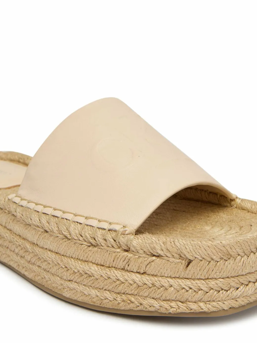 Espadrillas Flatf Espa Mule Lth Mg HW0HW03027 Beige