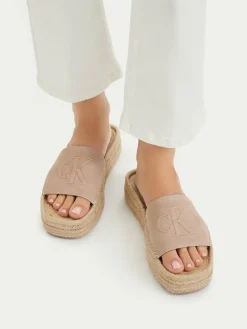 Espadrillas Flatf Espa Mule Nub Mg HW0HW02890 Beige