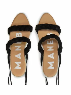 Espadrillas Hamptons Two Braided Bands Wedge Espadrilles K 1.0 WE Nero