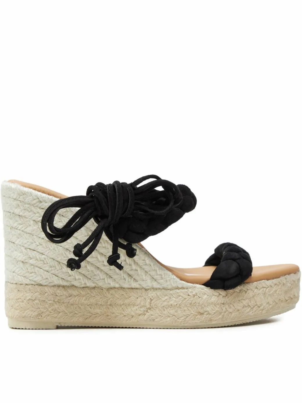 Espadrillas Hamptons Two Braided Bands Wedge Espadrilles K 1.0 WE Nero