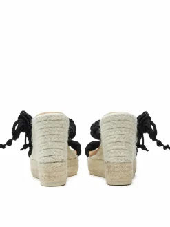 Espadrillas Hamptons Two Braided Bands Wedge Espadrilles K 1.0 WE Nero