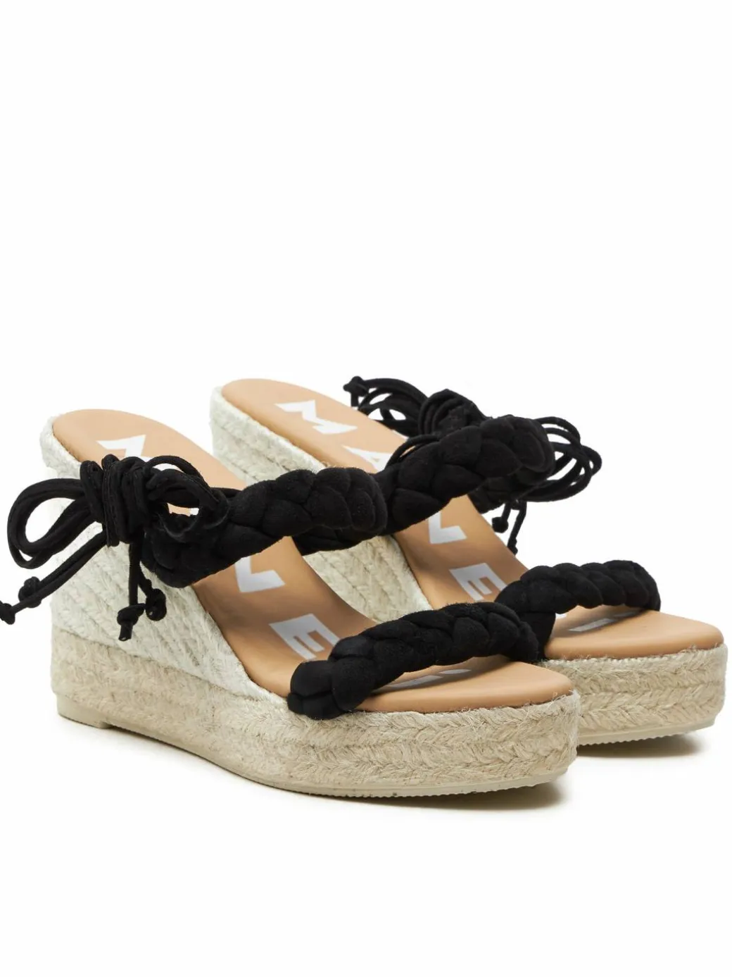 Espadrillas Hamptons Two Braided Bands Wedge Espadrilles K 1.0 WE Nero