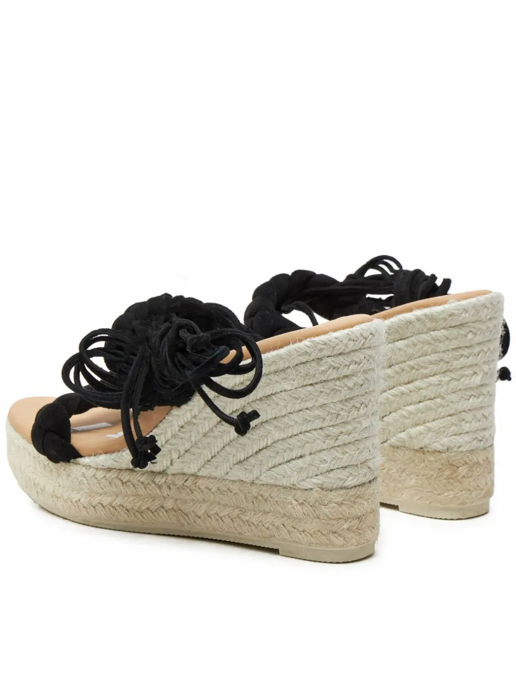 Espadrillas Hamptons Two Braided Bands Wedge Espadrilles K 1.0 WE Nero