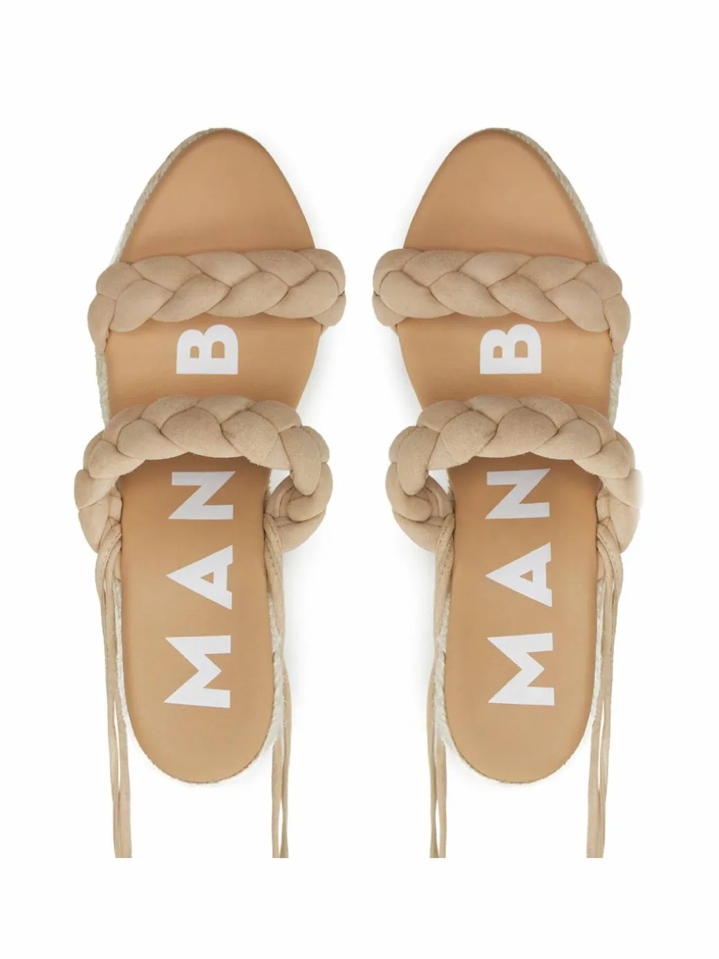 Espadrillas Hamptons Two Braided Bands Wedge Espadrilles M 1.1 WE Beige