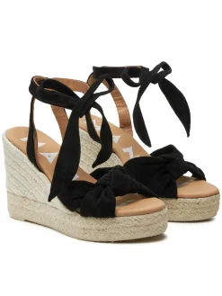 Espadrillas Hamptons Wedge Espadrilles With Knot K 1.0 WS Nero