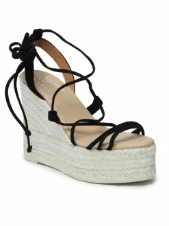 Espadrillas Lace-Up Wedge Espadrilles L 8.6 WA Nero
