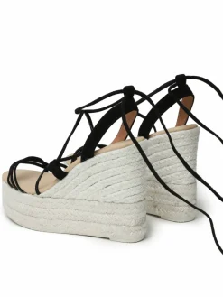 Espadrillas Lace-Up Wedge Espadrilles L 8.6 WA Nero