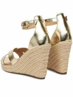 Espadrillas Onlamelia-18 Pu Foil Wedge 15335554 Oro