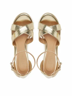 Espadrillas Onlamelia-18 Pu Foil Wedge 15335554 Oro