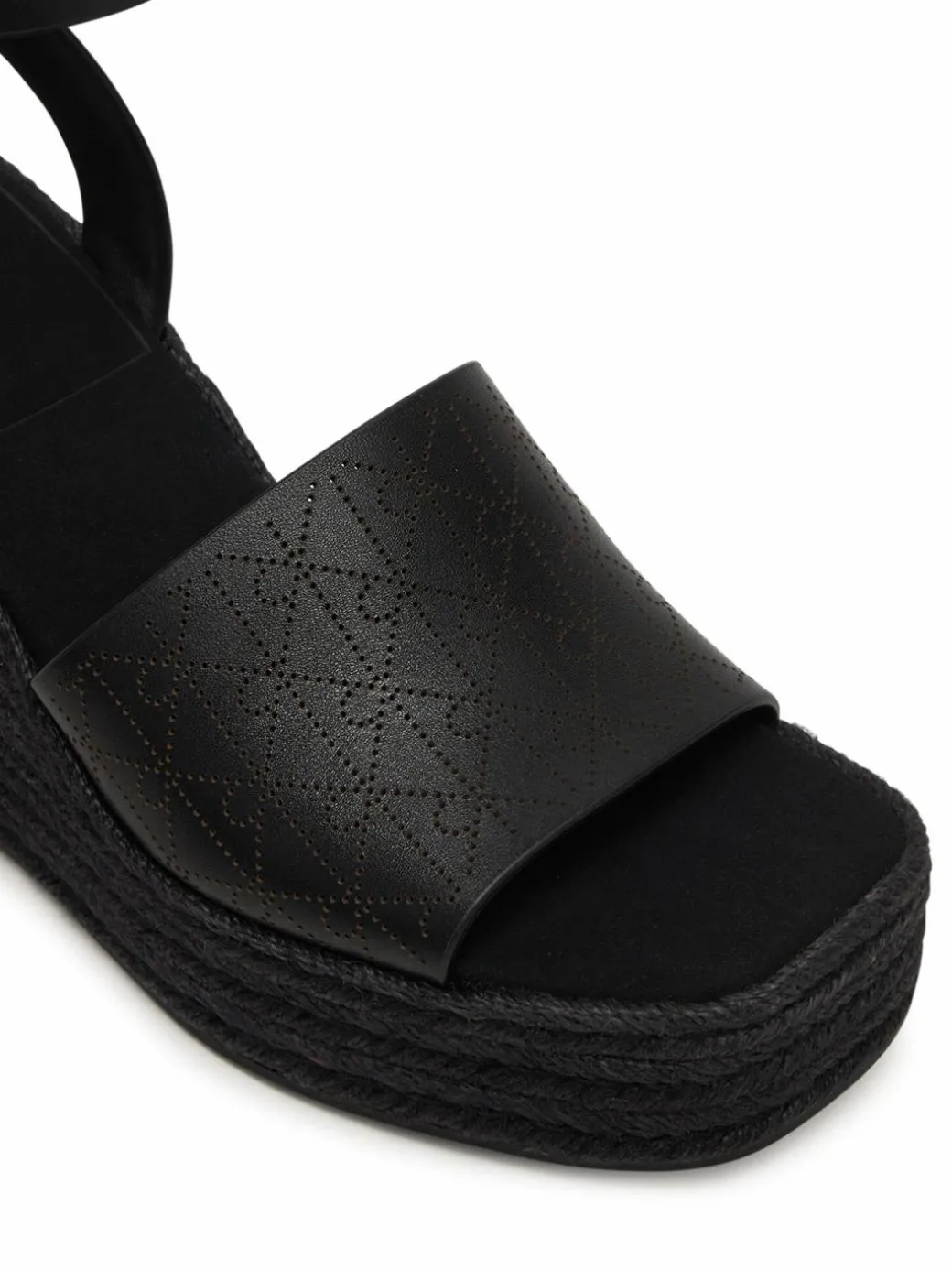 Espadrillas Wedge Espad 70 Aop Lth HW0HW03138 Nero