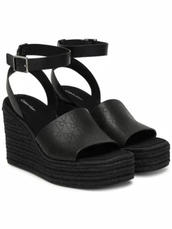 Espadrillas Wedge Espad 70 Aop Lth HW0HW03138 Nero