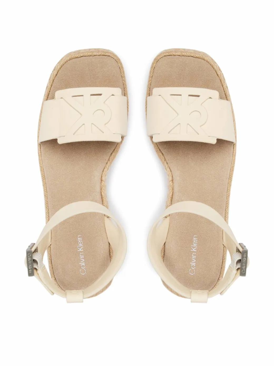 Espadrillas Wedge Espad 70 Embl Lth HW0HW02897 Beige