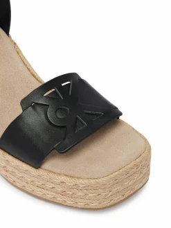 Espadrillas Wedge Espad 70 Embl Lth HW0HW02897 Nero
