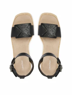 Espadrillas Wedge Espad 70 Embl Lth HW0HW02897 Nero