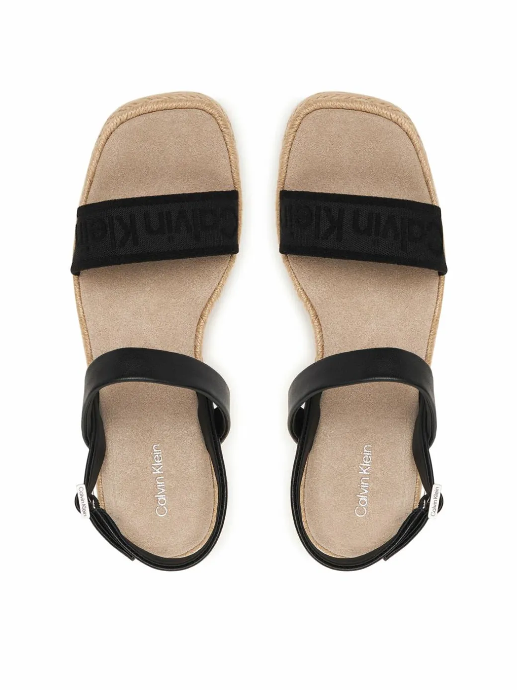 Espadrillas Wedge Espad 70 Webbing Lth HW0HW02901 Nero