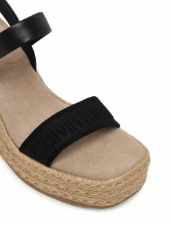 Espadrillas Wedge Espad 70 Webbing Lth HW0HW02901 Nero