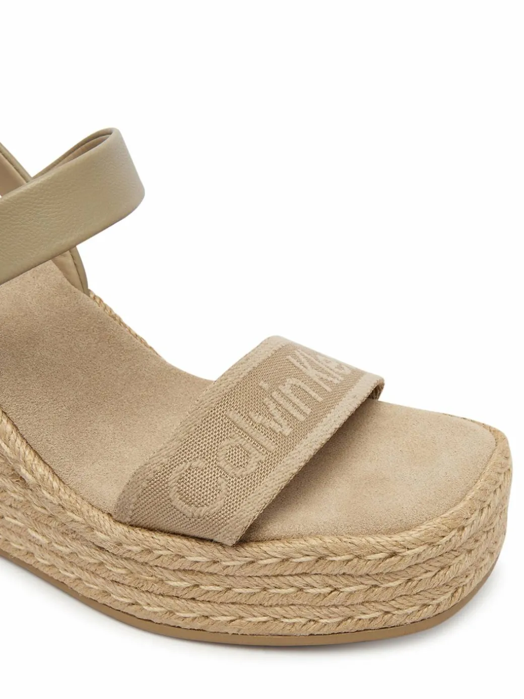 Espadrillas Wedge Espad 70 Webbing Lth HW0HW02901 Beige