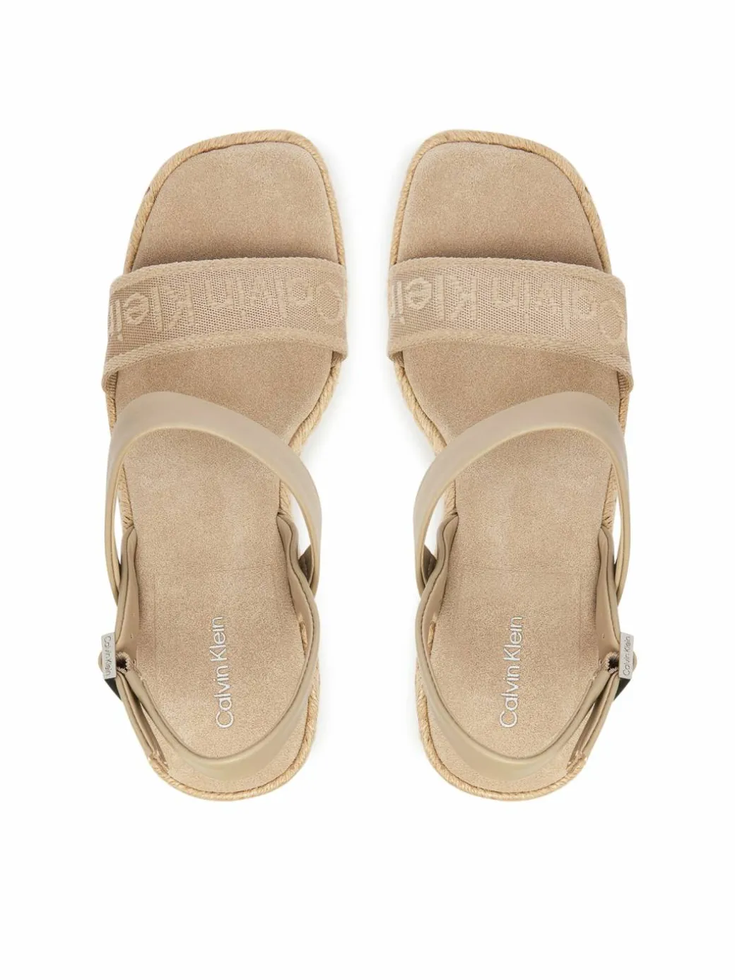 Espadrillas Wedge Espad 70 Webbing Lth HW0HW02901 Beige