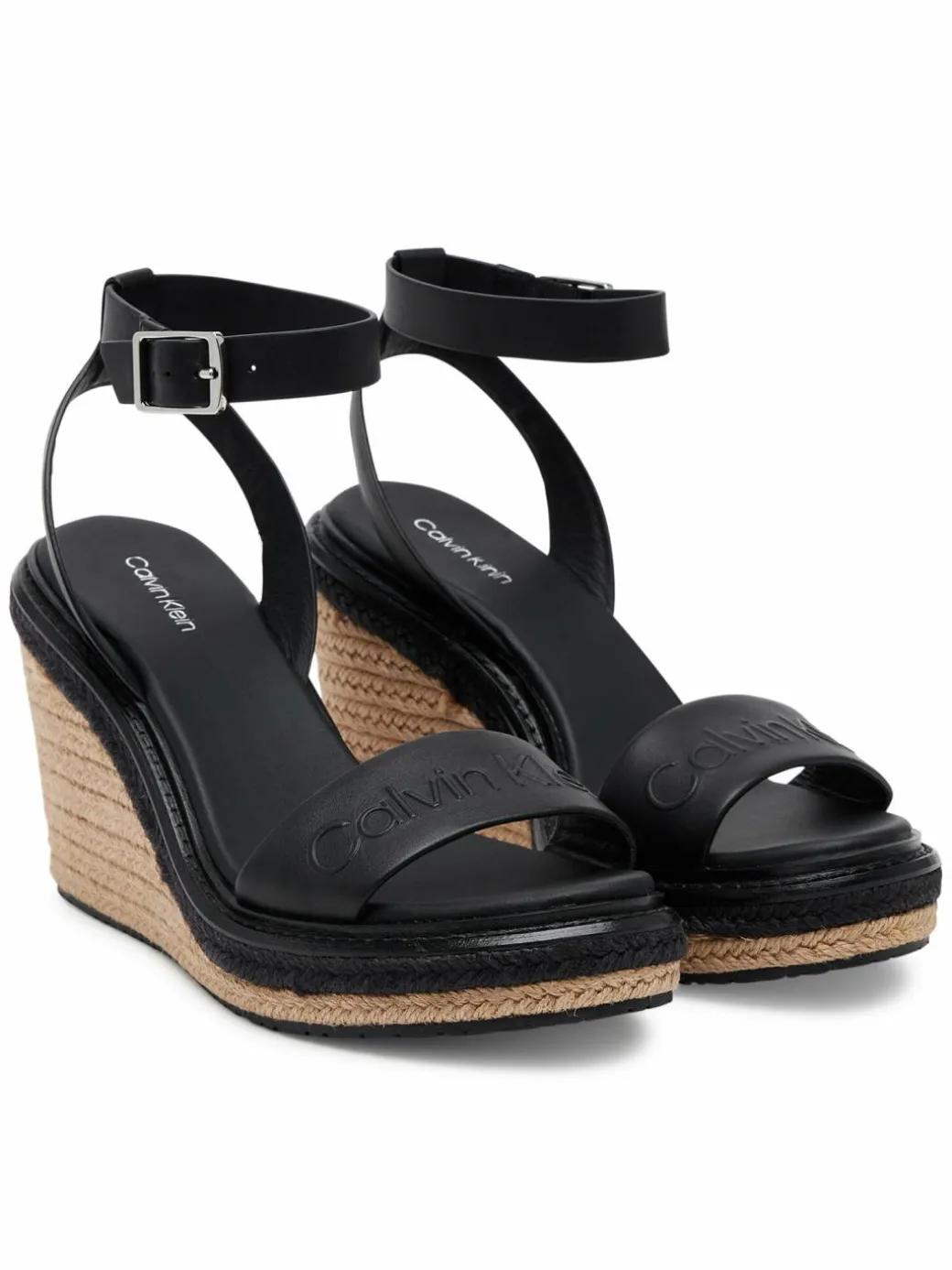 Espadrillas Wedge Sandal 70 - He HW0HW02376 Nero