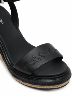 Espadrillas Wedge Sandal 70 - He HW0HW02376 Nero