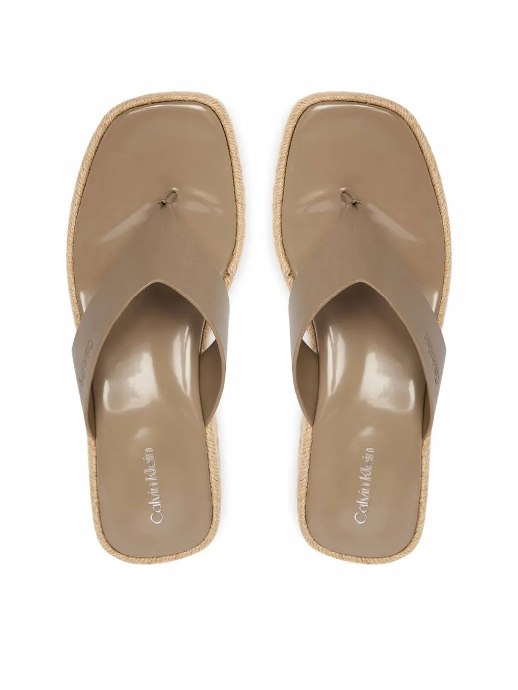 Infradito Block Heel Espa 50 Thong Lth HW0HW02902 Marrone