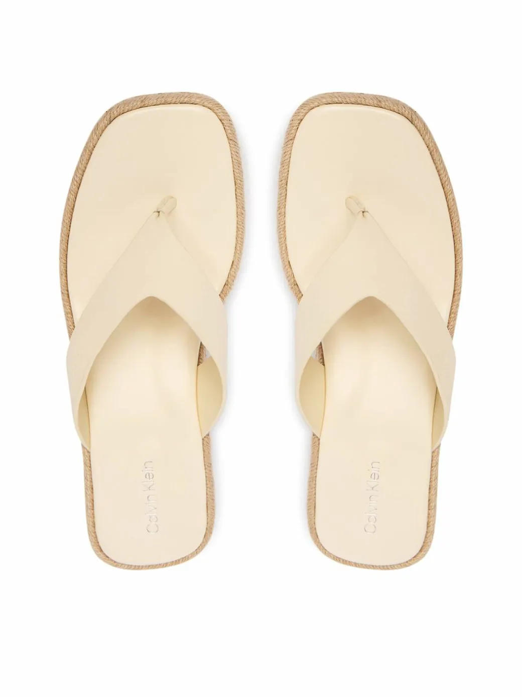 Infradito Block Heel Espa 50 Thong Lth HW0HW02902 Beige