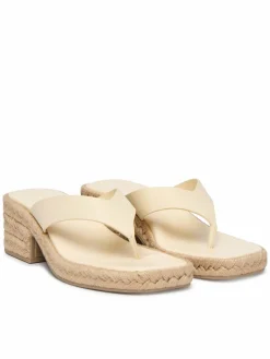 Infradito Block Heel Espa 50 Thong Lth HW0HW02902 Beige