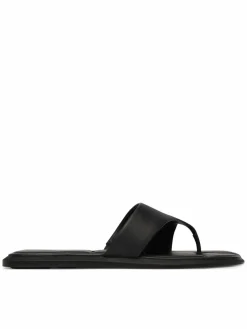 Infradito Leather Toe Post Sandals HW0HW02866 Nero