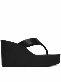 Infradito Wedge 70 Sndl Thong Lth HW0HW02880 Nero