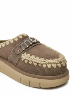 Pantofole Bounce Clog Metal Logo FW531001A Marrone