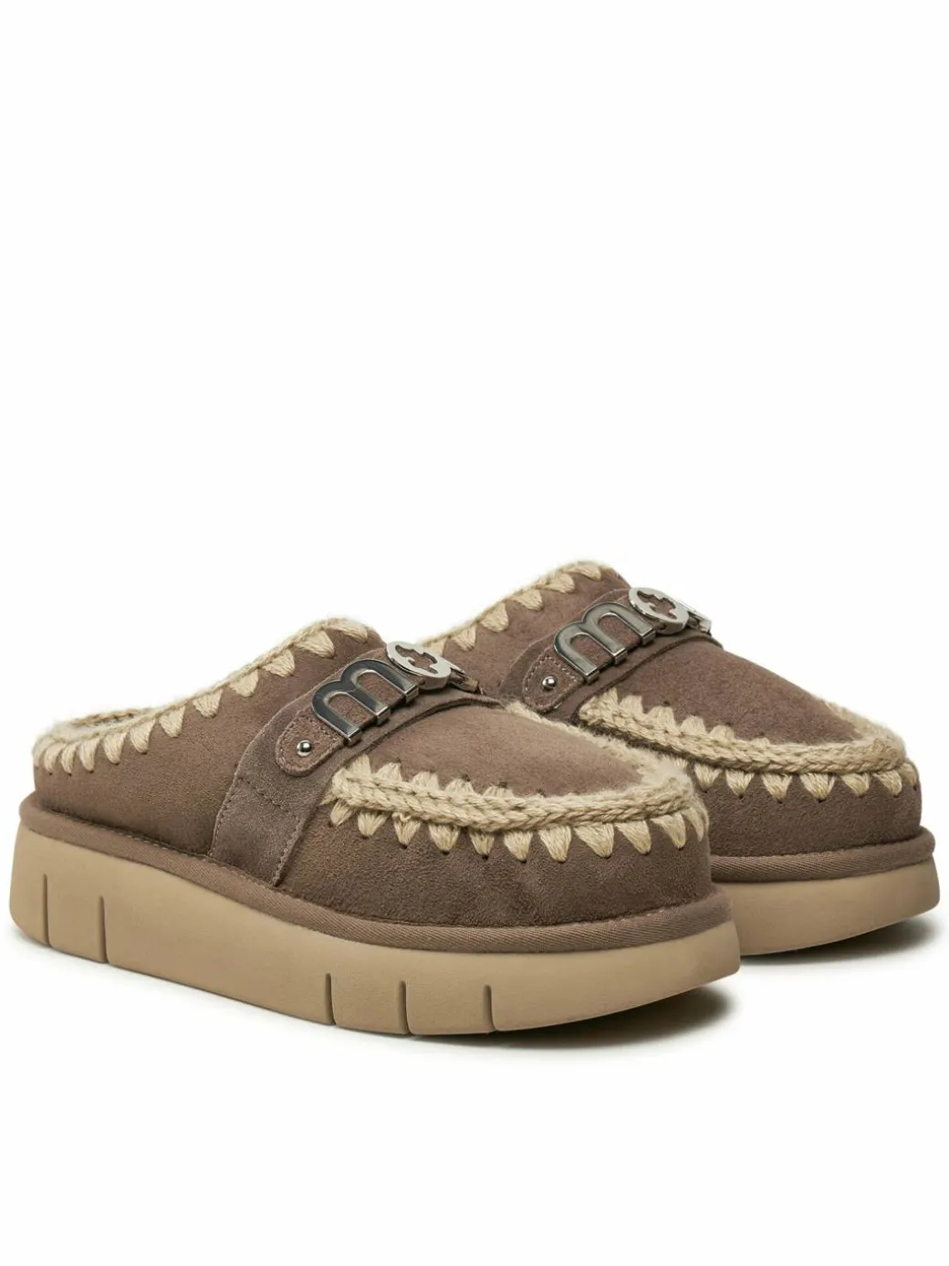 Pantofole Bounce Clog Metal Logo FW531001A Marrone