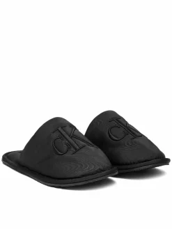 Pantofole Slipper Satin Moire YW0YW02053 Nero