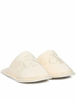 Pantofole Slipper Satin Moire YW0YW02053 Écru
