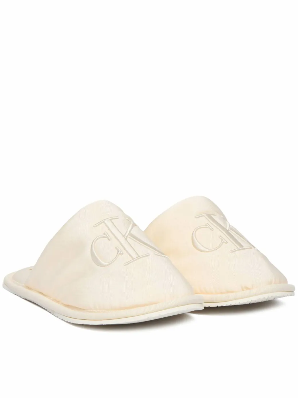 Pantofole Slipper Satin Moire YW0YW02053 Écru