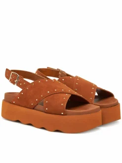Sandali F32304 Marrone