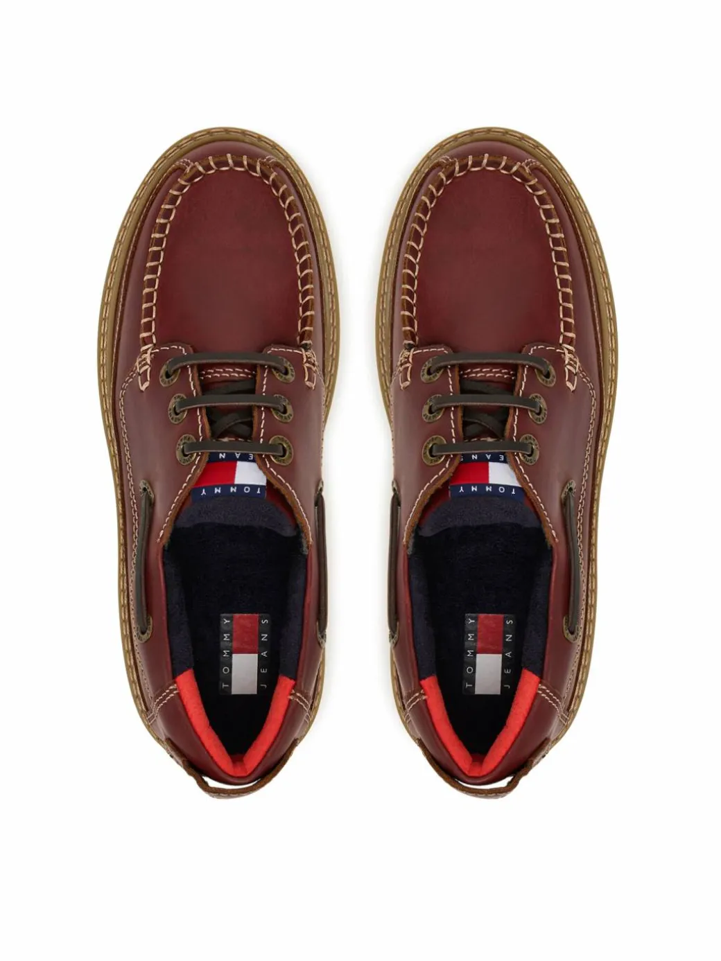 Scarpe basse Archive '01 Boat Shoe Leather EN0EN03003 Bordeaux