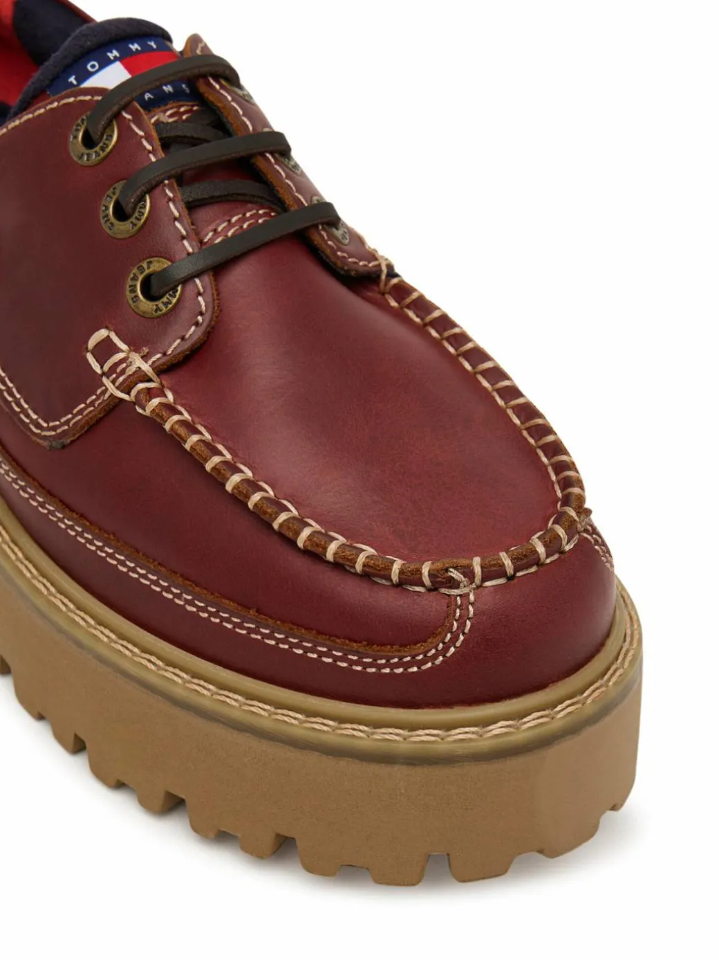 Scarpe basse Archive '01 Boat Shoe Leather EN0EN03003 Bordeaux