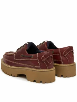 Scarpe basse Archive '01 Boat Shoe Leather EN0EN03003 Bordeaux