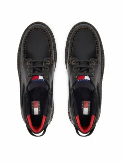 Scarpe basse Archive '01 Boat Shoe Leather EN0EN03003 Nero