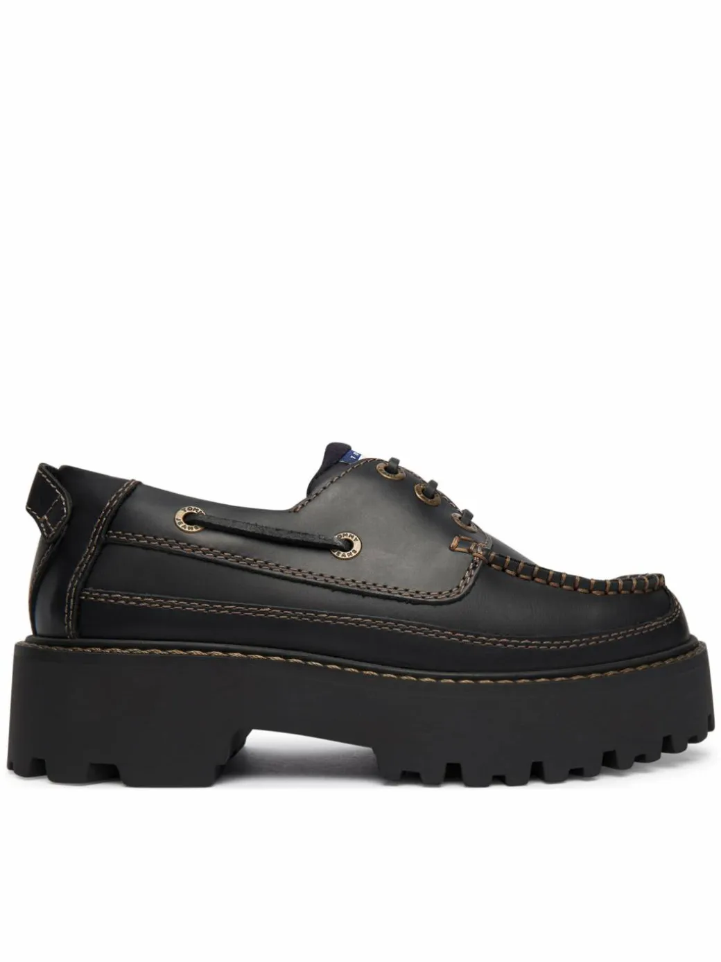 Scarpe basse Archive '01 Boat Shoe Leather EN0EN03003 Nero