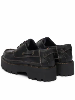 Scarpe basse Archive '01 Boat Shoe Leather EN0EN03003 Nero