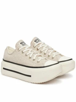 Scarpe da ginnastica Chuck Taylor All Star Lift Double Stack Platform Deer A17884C Beige