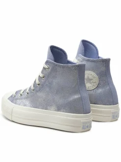 Scarpe da ginnastica Chuck Taylor All Star Lift Platform Suede Shimmer Hi A11549C Viola