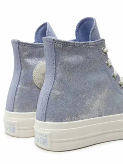 Scarpe da ginnastica Chuck Taylor All Star Lift Platform Suede Shimmer Hi A11549C Viola