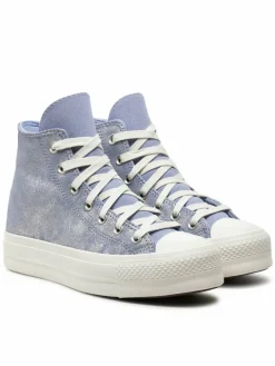 Scarpe da ginnastica Chuck Taylor All Star Lift Platform Suede Shimmer Hi A11549C Viola