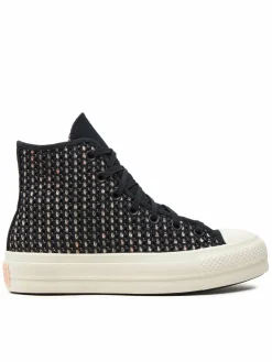 Scarpe da ginnastica Chuck Taylor All Star Lift Platform Crochet A09829C Nero