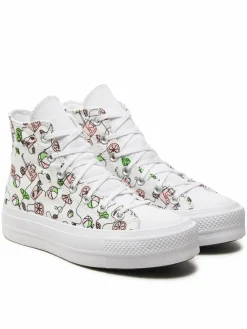 Scarpe da ginnastica Chuck Taylor All Star Lift Platform Pink Lemonade A07561C Bianco
