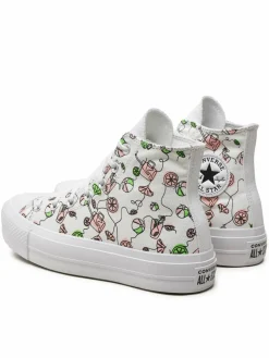Scarpe da ginnastica Chuck Taylor All Star Lift Platform Pink Lemonade A07561C Bianco