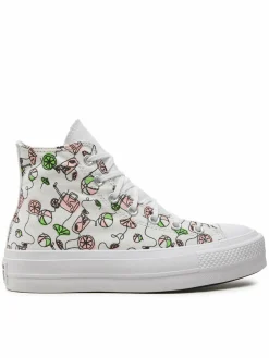 Scarpe da ginnastica Chuck Taylor All Star Lift Platform Pink Lemonade A07561C Bianco